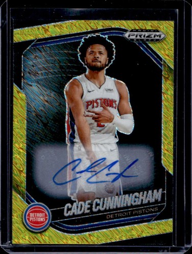 2024-25 Panini Prizm Black Cade Cunningham Auto Gold Shimmer FOTL Prizm #/10