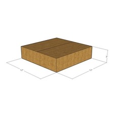 75 12x12x3 Kraft Brown Corrugated Shipping Boxes 32 ECT Single-Wall New