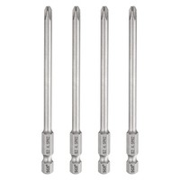 "4X PH2 Kreuzschlitz-Bit FüR 1/4\" Sechskant 10Cm Lang 4.5Mm Magnetisch"