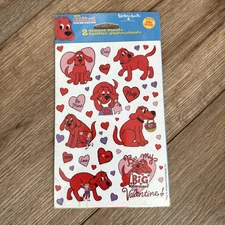 NEW Vintage Clifford The Big Red Dog Sticker Sheets 90's Valentine’s Day