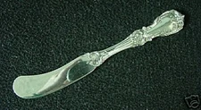 BURGUNDY-REED & BARTON ALL STERLING FLAT HANDLE BUTTER SPREADER(S)