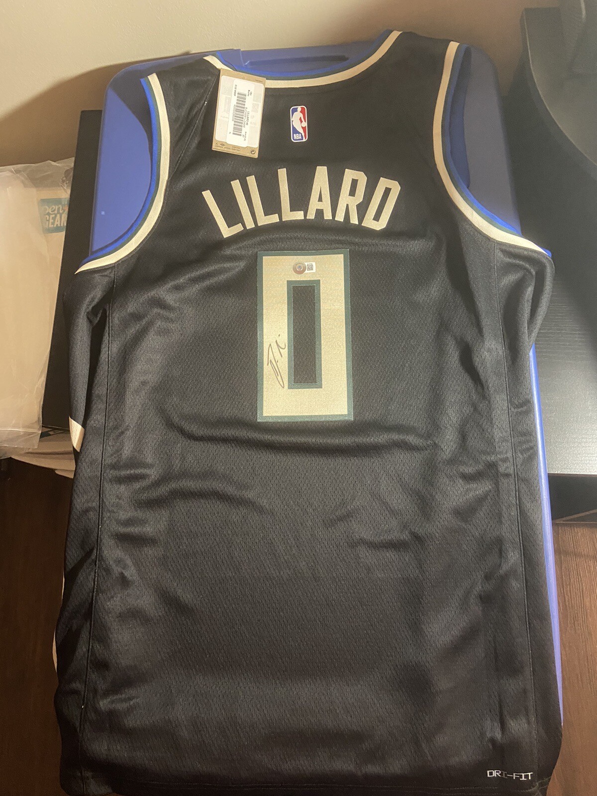 Damian Lillard Autographed Signed Milwaukee Bucks #0 Jersey Swingman 