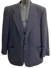 MANI GIORGIO ARMANI MEN'S SIZE 41 BLACK 2 BUTTON BLAZER JACKET MADE in ITALY 
