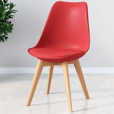 Set of 1/2/4 Tulip Dining Chairs Designer Chairs Wooden Home Office Kitchen