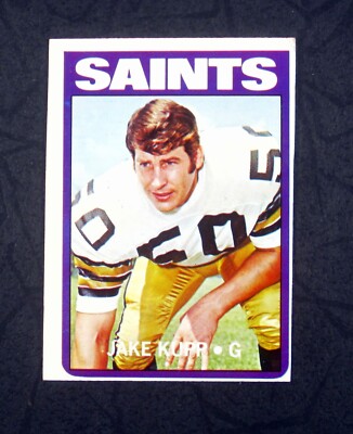 1972 TOPPS SET BREAK Jake Kupp #164 New Orleans Saints VG+ diamond cut