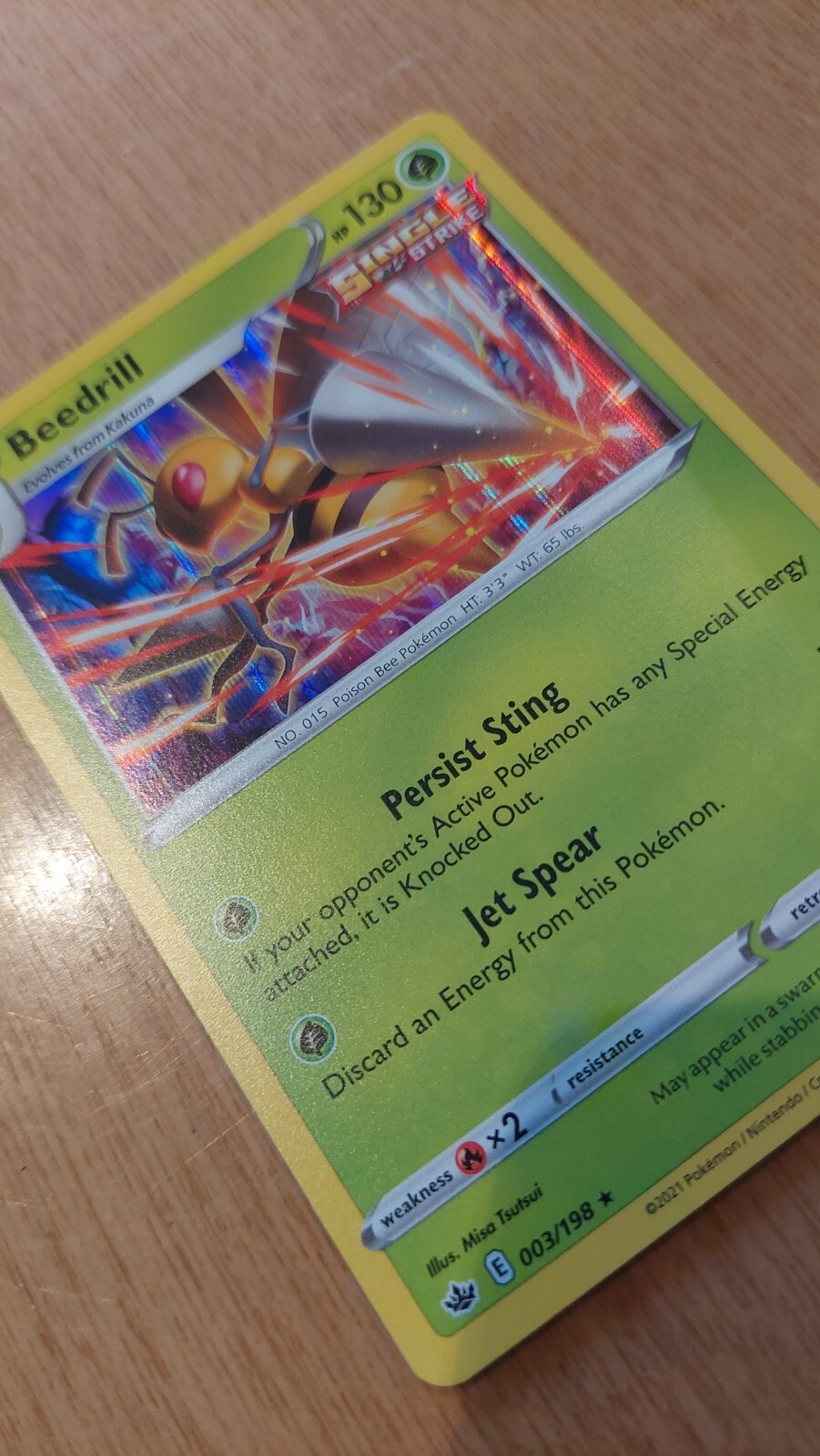 Beedrill 003/198 Holographic Pokemon card