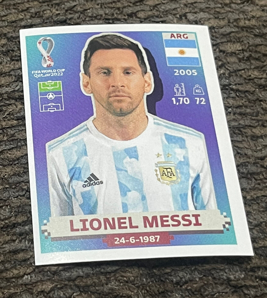Lionel Messi 2022 FIFA World Cup Champion Panini #ARG20 Argentina