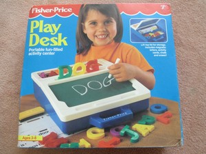 vintage fisher price school days desk