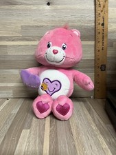 VINTAGE 2005 Take Care Bear. Care Bears 10" Pink Heart with Yellow Star
