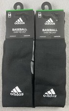 2 PAIRS ADIDAS Aeroready ICON Baseball Over The Calf Socks Black Size Medium