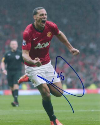 Rio Ferdinand Signed Autograph 8x10 Photo - England & Manchester