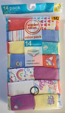 14 Pack Girls Size 10 Hipster Wonder Nation Underwear Graphic Print Variety Pack