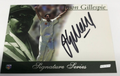 2002-03 ESP ACB Cricket Limited Edition Box Set Autographed Card Jason Gillespie