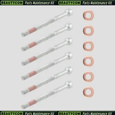 6x Injector Screw Retainer Bolt Washer Kit For Mercedes-Benz GL320 GL350 ML320
