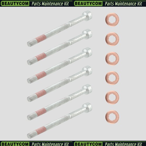 6x Injector Screw Retainer Bolt Washer Kit For Mercedes-Benz GL320 GL350 ML320 - 第 1/9 張圖片