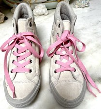 Converse CTAS PC Boots Juniors Size US 6 Suede Tan Pink Lace Hi Top Kids Womens