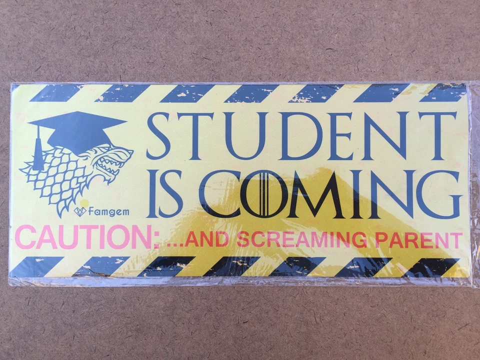 NOVO! Ímã de para-choque de carro pai orgulhoso formatura estudante Game Of Thrones - Imagem 2 de 4