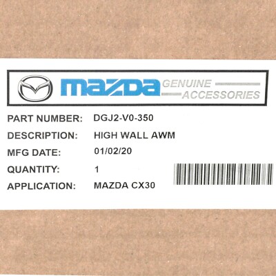 OEM NEW Genuine Mazda 2020-2025CX-30 High Wall all Weather Floor