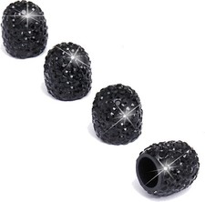 4pcs Universal Fit Shinny Bling Tire Air Valves Stem Caps For Auto Cars Trucks