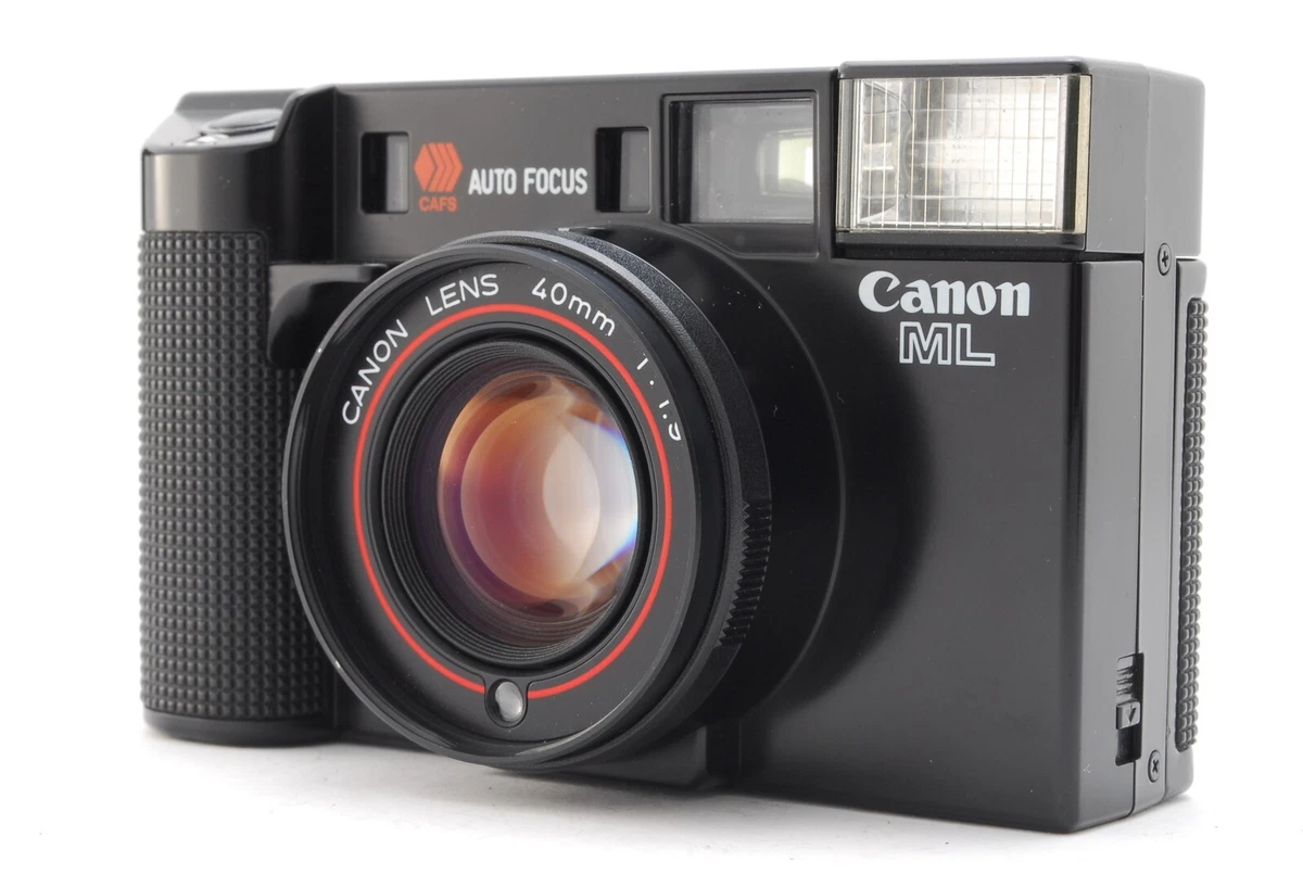 【Exc+5】 Canon AF35ML Quartz Date QD Black Point & Shoot 35mm Film Cam From JAPAN