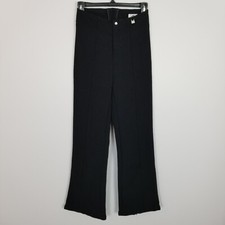 NILS Women's Black Entrant Stretch Ski Snowboard Pants  Ankle Zip  Size 2 Long