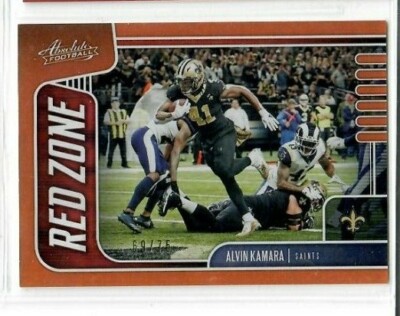 ALVIN KAMARA 2019 Panini Absolute ORANGE SPECTRUM RED ZONE #69/75 NOLA SAINTS