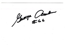 George Andrie Signed Index Card / Autographed NFL Football Dallas Cowboys
