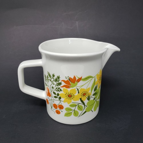 Creamer Johnson Brothers JB1017 Retro Floral Green Orange Yellow 8oz - Picture 3 of 8