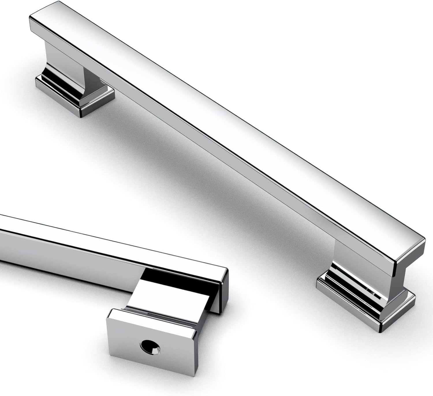 6 Pack 5 Inch(128Mm) Polished Chrome Kitchen Cabinet Handles, Cabinet Pulls Kitc