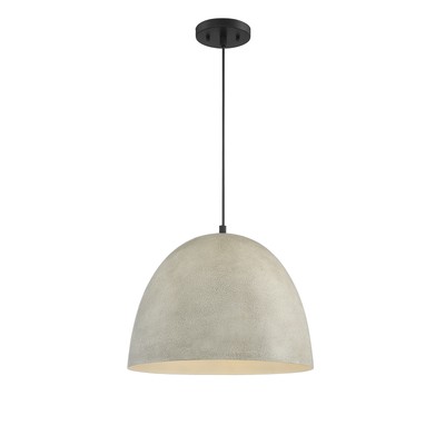 Trade Winds Lighting TW90098-MBK Carson Concrete Pendant Light in Matte Black