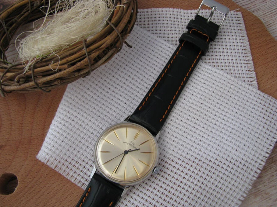 LUCH часы винтажный золотой свет советский механические наручные мужские Русский СССР пилот De - Изображение 3 из 4