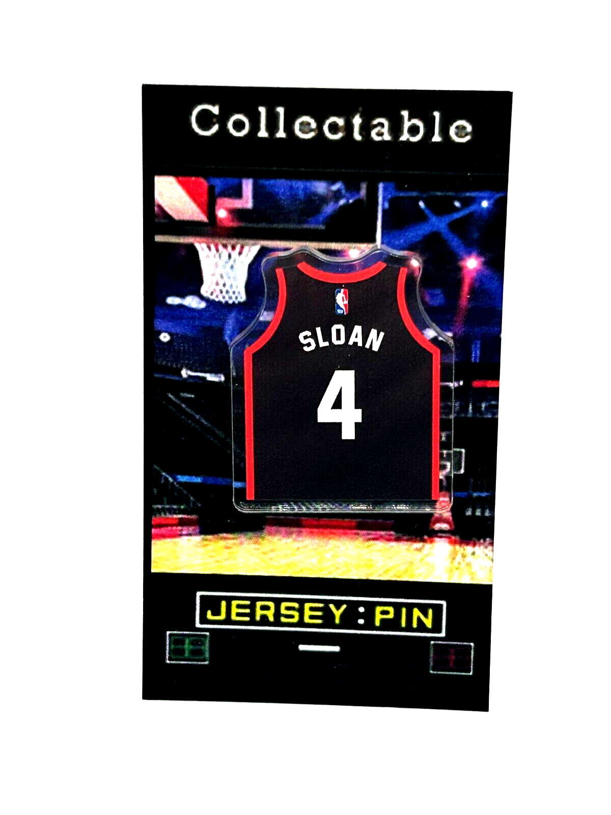 Vintage Chicago Bulls Jerry Sloan Jersey Lapel Pin - Free Shipping