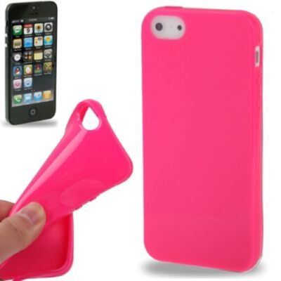 Handy Hülle Schutz Case Cover Schale Bumper Etui für Apple iPhone SE Pink Neu