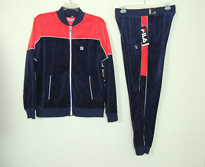 fila velour tracksuit top