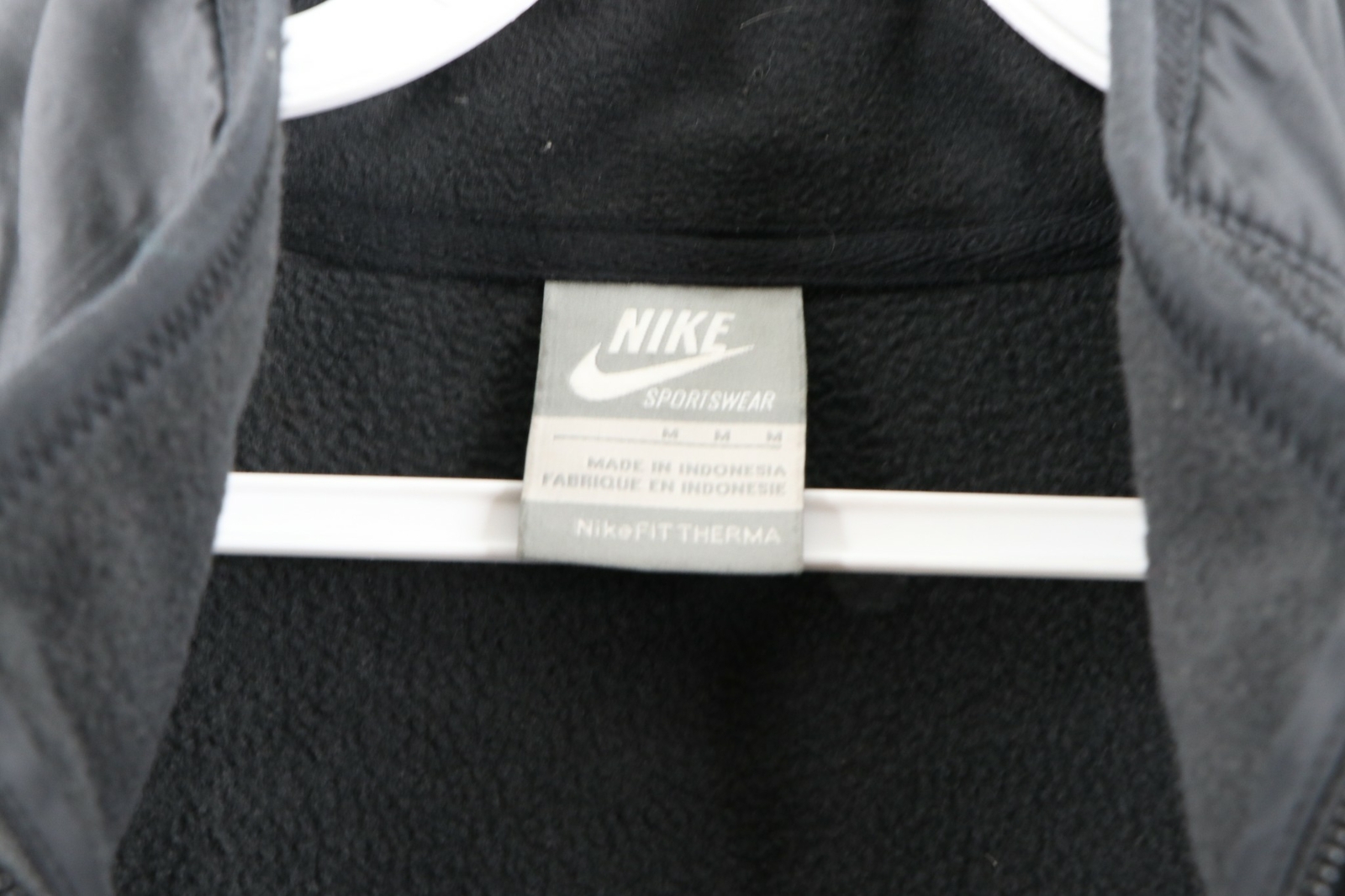 SACAI X NIKE Giacca Pile Vintage Nike Uomo Medium Travis Scott Mini Swoosh Full Zip Nero