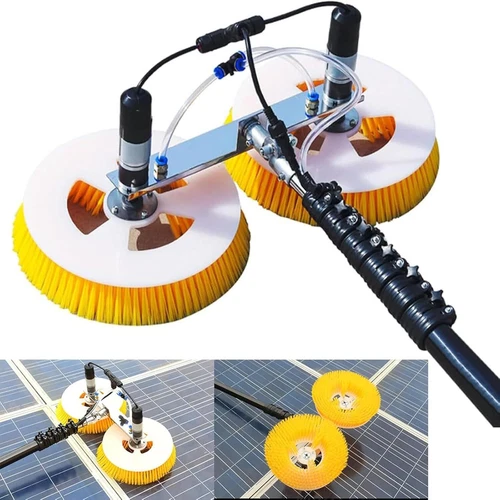 Máquina de limpieza de paneles solares eléctricos cepillo de limpieza fotovoltaico poste telescópico - Imagen 16 de 23