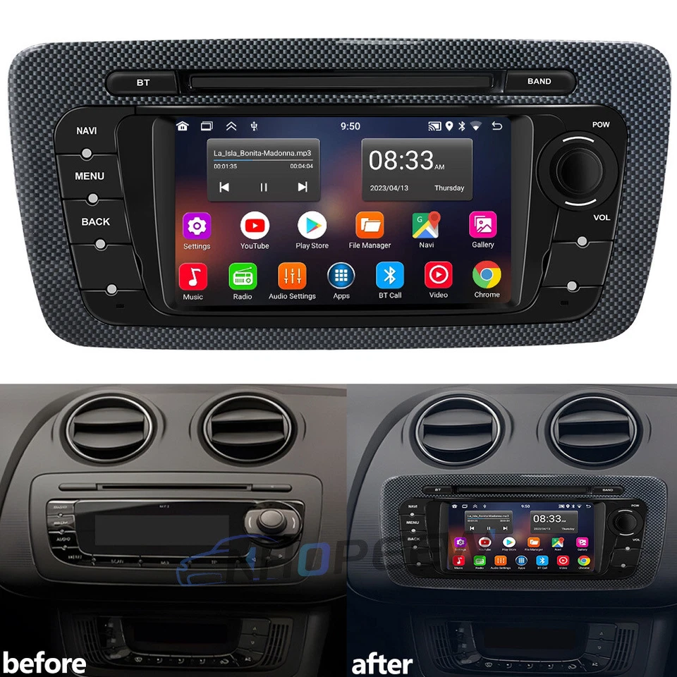 64G Carplay 6.2" Android 15 Autoradio Für Seat Ibiza IV 6J 2009-2013 GPS NAVI BT - Bild 3 von 4