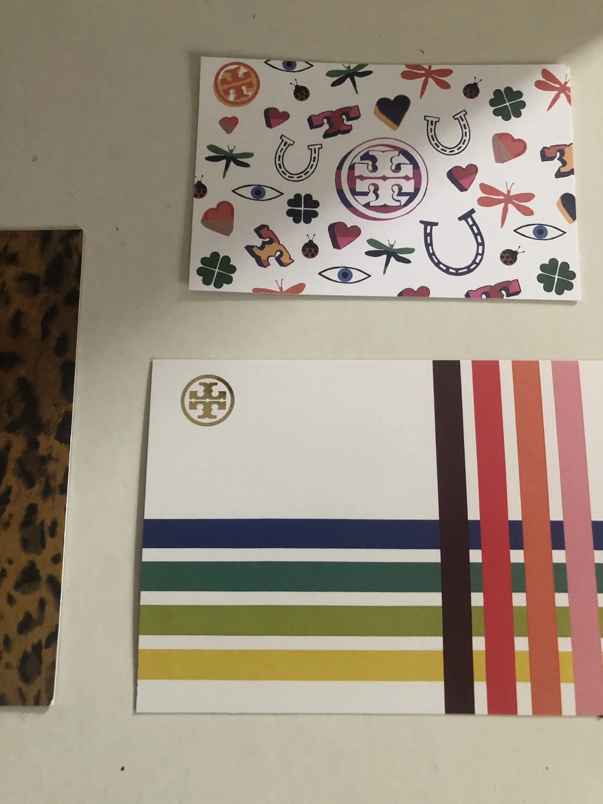 Set 4 carte Tory Burch arte da parete vanità spogliatoio artigianato senza cornice regalo fai da te