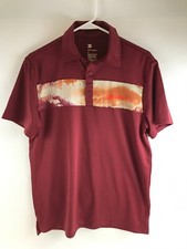 All in motion Polo Shirt Men's Size Medium Short Sleeve Maroon Athletic Feel