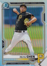 PO-YU CHEN BOWMAN CHROME ROOKIE RC DRAFT REFRACTOR PIRATES #BD-151 2021 21