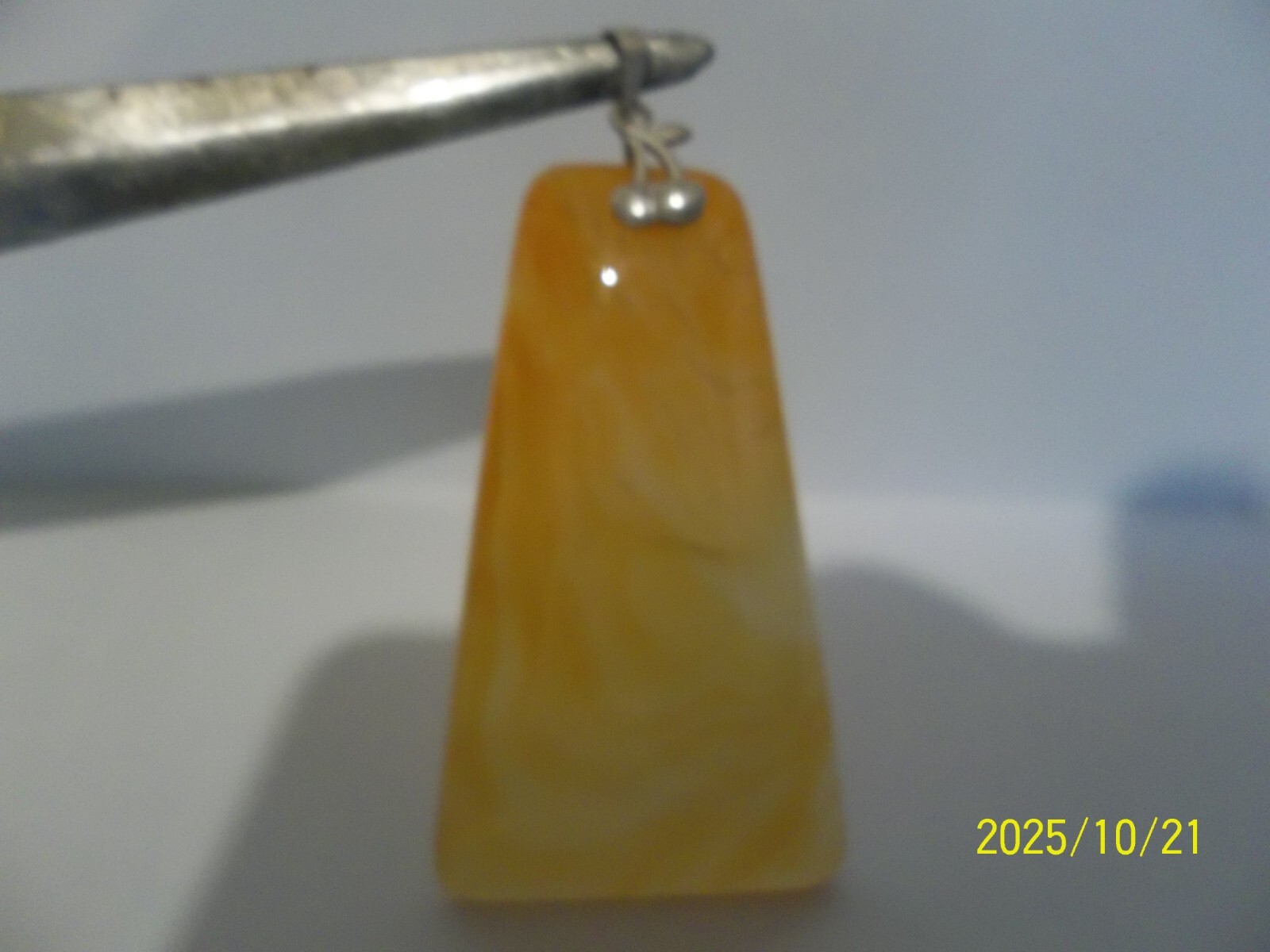 925  2"  rectangle orange madagascar pendent 12.6… - image 4