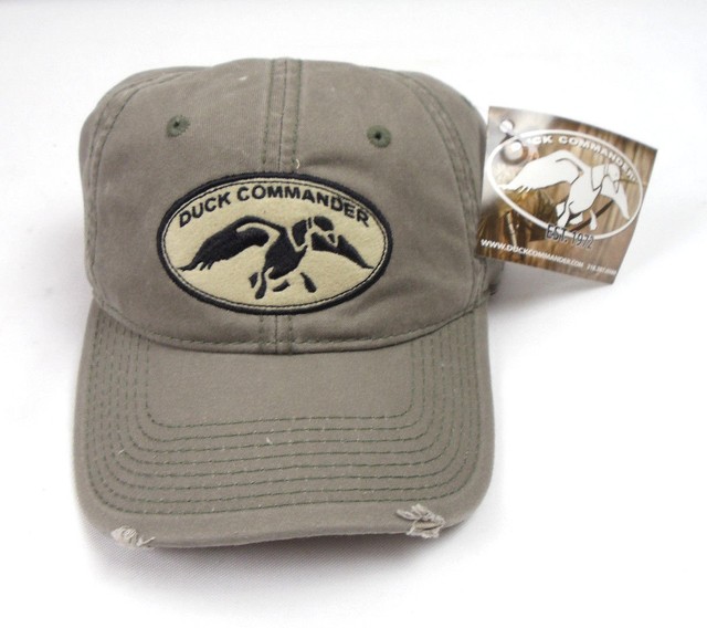 Duck Commander Olive Distressed Cap Hat 