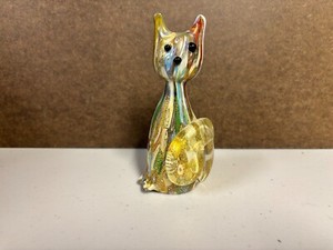Murano Glass Kitty Cat Figurine -5"