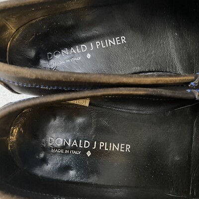 Donald J. Pliner Men\'s Nate Brown Leather Slip On Shoes Loafers Size 8.5 s-l400.jpg main image 3
