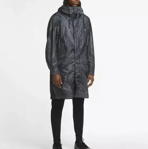 NEW Nike FC Barcelona Rain Jacket Parka Black Size Large Orig 200
