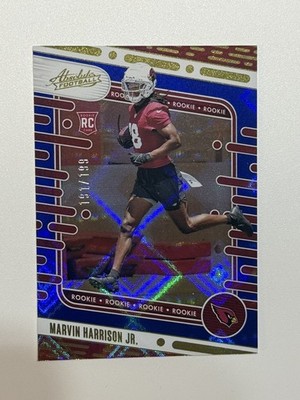 Marvin Harrison Jr. 2024 Panini Absolute - Rookies #104 Blue Diamonds /199 (RC)