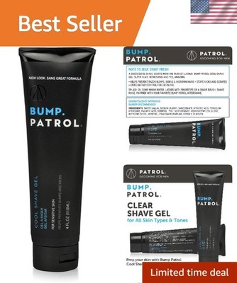 Menthol-Infused Shave Gel - 4oz Clear Formula for Women & Men - No Razor Burns