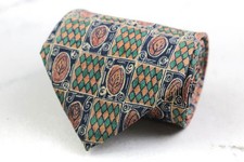 Takao Ikeda Silk Tie All Over Pattern Brown Made in Japan Men's Used
