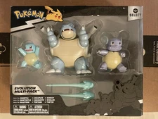 Select Evolution 3 Pack: Squirtle, Wartortle, Blastoise Figures Set BRAND NEW