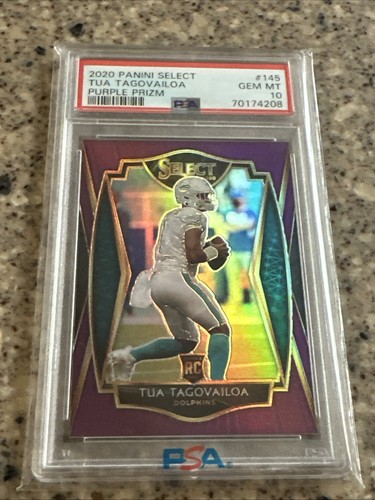 Tua Tagovailoa 2020 Select #145 Premier Purple RC 31/75 PSA 10 GEM MT-Dolphins 